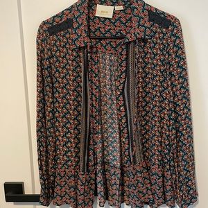 Maeve by Anthropologie peplum button up top